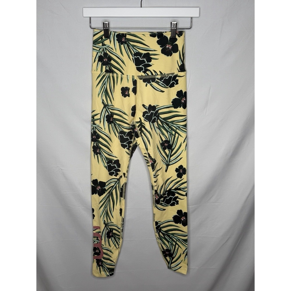 Beyond Yoga Olympus Floral Sunrise Leggings Barre Logo Tropical Floral Size‎ S